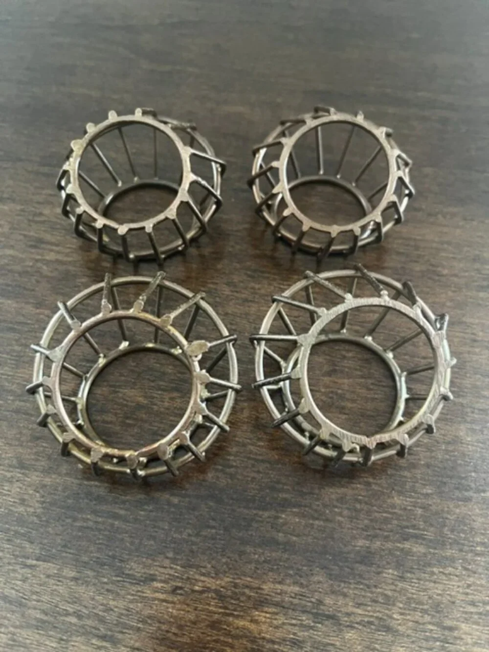 Kirkland's Bronze Metal Cage Napkin Rings - Set of 4